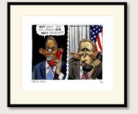 Steve Bell Bush & Blair print