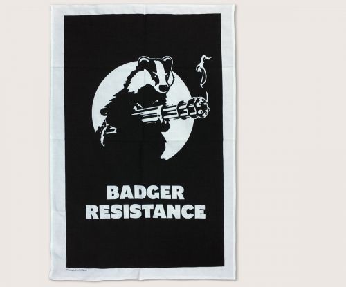 Badger Resistance tea towel