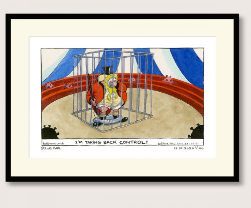 Boris the Clown Steve Bell  print