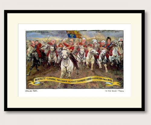 Steve Bell Royal Charge framed print