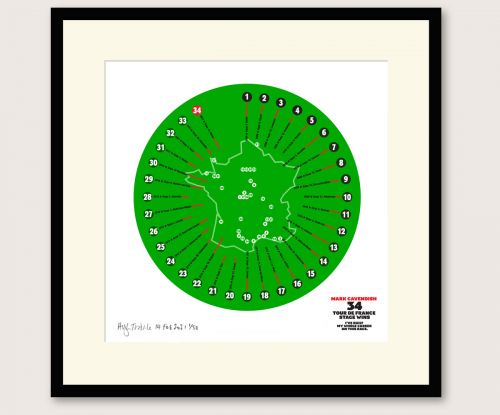 Cavendish 34 Tour Stages print