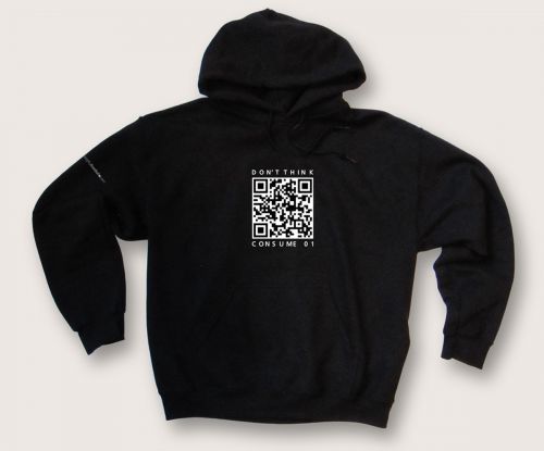 QR  Code Don't Think Consume hoodie