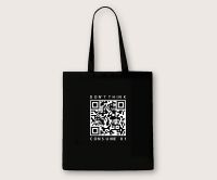 QR Code Don't Think Consume tote bag