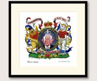 Steve Bell Coronation framed print