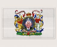 Steve Bell Coronation tea towel