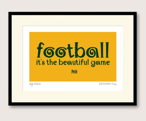 Pelé memorial print framed 
