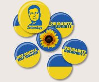 Ukraine solidarity badge pack