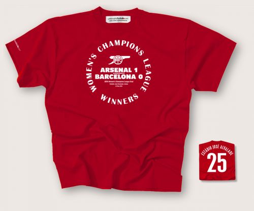 Arsenal Women Champions League Winners shirt