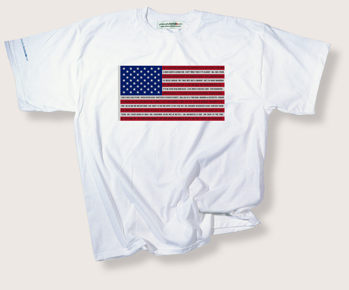 bob dylan american flag shirt
